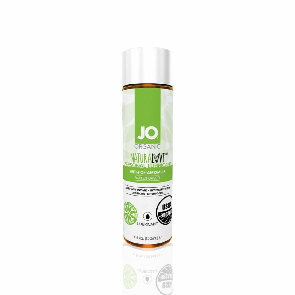 Змазка на водній основі JO NATURALOVE — ORGANIC (120 мл) з екстрактом листя агави та ромашки - зображення 1