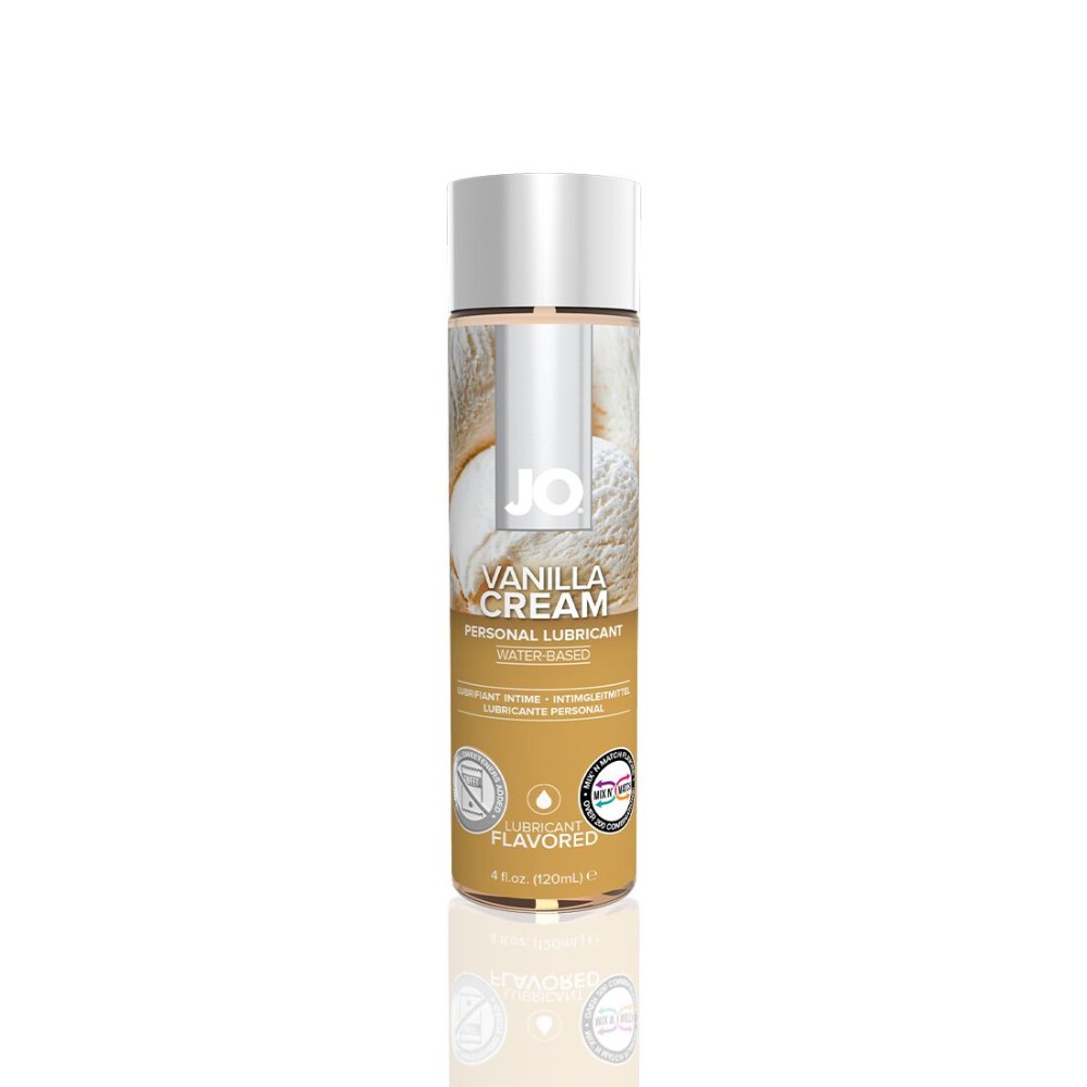 Змазка на водній основі JO H2O — Vanilla Cream (120 мл) без цукру, рослинний гліцерин - зображення 1