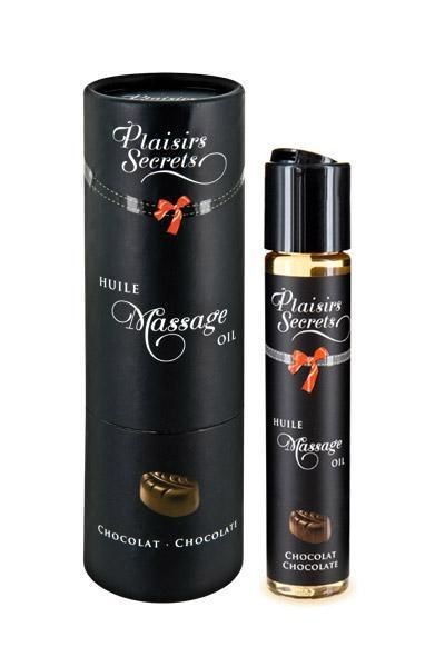 Масажна олія Plaisirs Secrets Chocolate (59 мл) з афродизіаками, їстівна, подарункове паковання - зображення 1