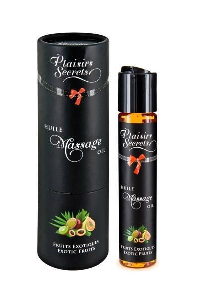 Масажна олія Plaisirs Secrets Exotic Fruits (59мл) з афродизіаками їстівна, подарункове паковання - зображення 1