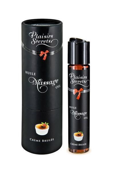 Масажна олія Plaisirs Secrets Creme Brulee (59 мл) з афродизіаками їстівна, подарункове паковання - зображення 1