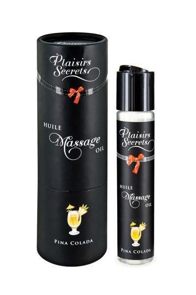 Масажна олія Plaisirs Secrets Pina Colada (59 мл) з афродизіаками, їстівна, подарункове паковання - зображення 1
