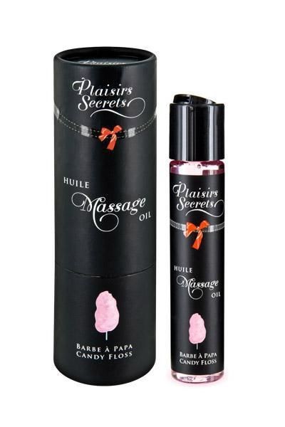 Масажна олія Plaisirs secrets Candy Floss (59 мл) з афродизіаками, їстівна, подарункове паковання - зображення 1