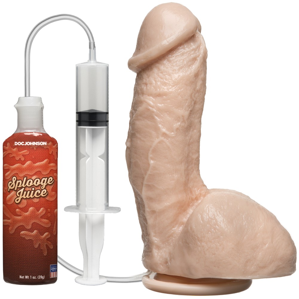Фалоімітатор, що кінчає Doc Johnson The Amazing Squirting Realistic Cock, ПВХ, діаметр 5,1см - зображення 1