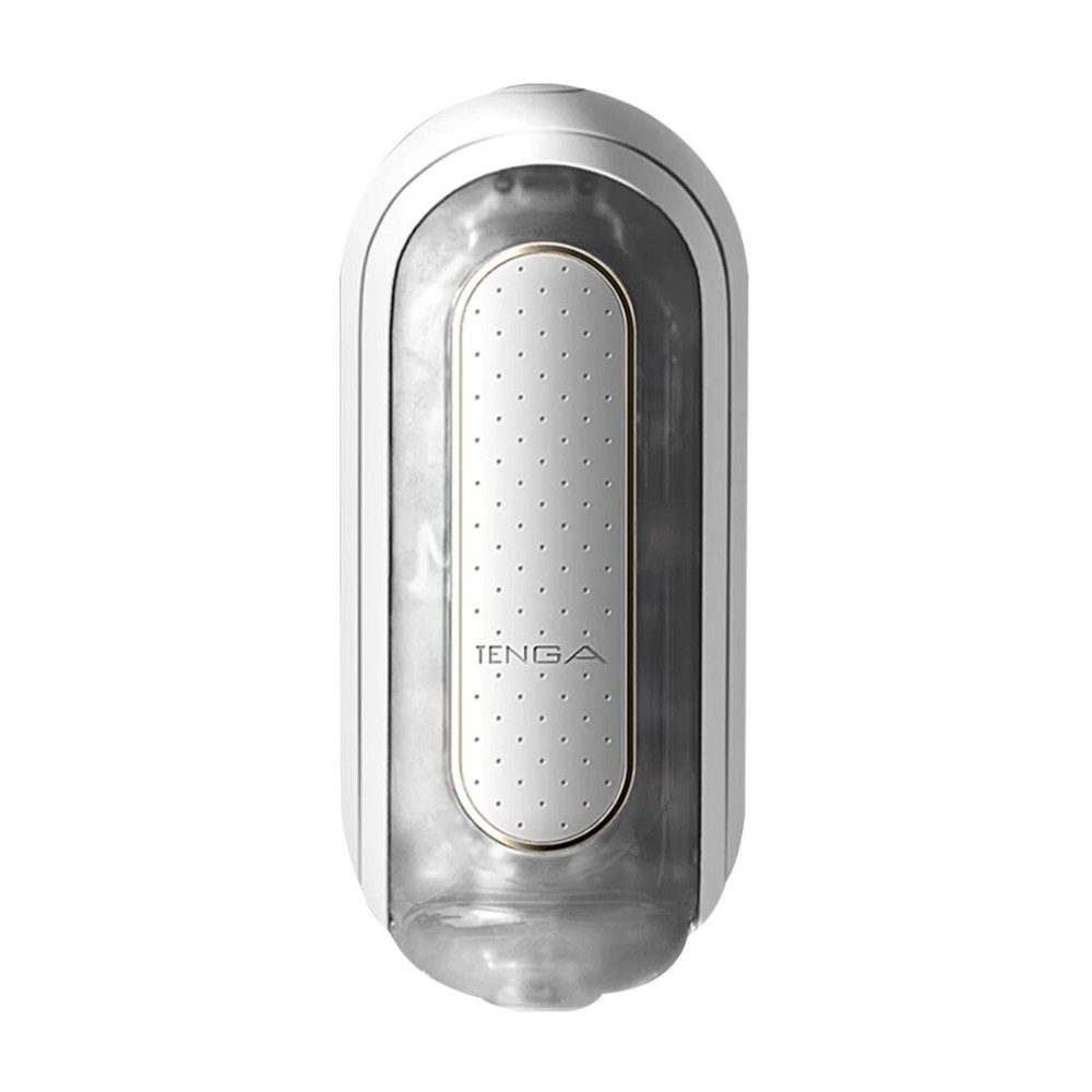 Вібромастурбатор Tenga Flip Zero Electronic Vibration White, змінна інтенсивність, розкладний - зображення 1