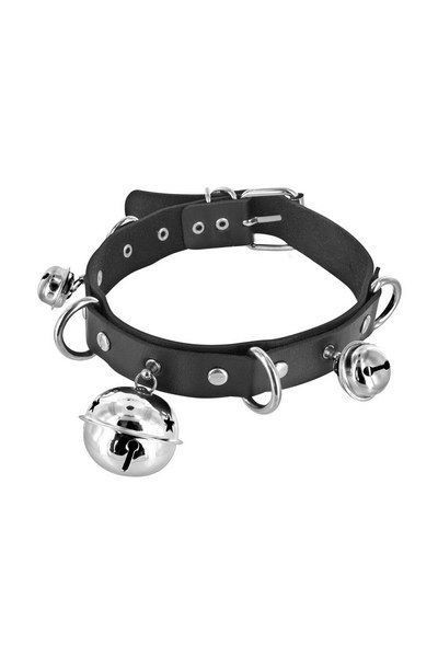 Нашийник c дзвіночками Fetish Tentation Choker Bells, екошкіра - зображення 1