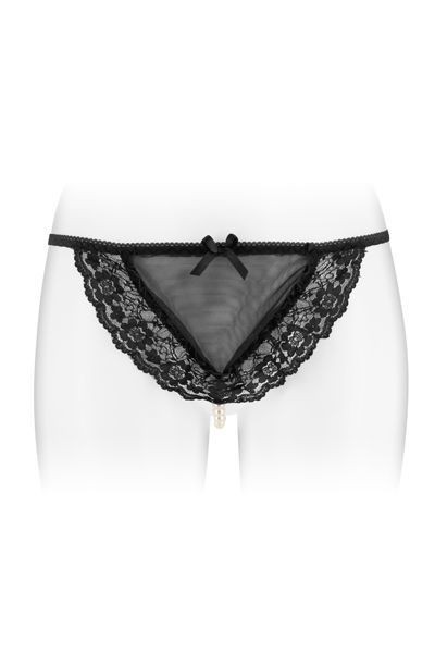 Трусики-стрінги з перлинною ниткою Fashion Secret KATIA Black - зображення 1