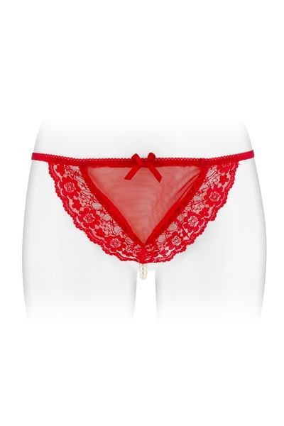 Трусики-стрінги з перлинною ниткою Fashion Secret KATIA Red - зображення 1