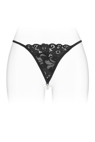 Трусики-стрінги з перлинною ниткою Fashion Secret VENUSINA Black - зображення 1