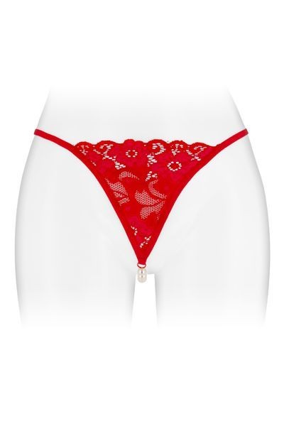 Трусики-стрінги з перлинною ниткою Fashion Secret VENUSINA Red - зображення 1