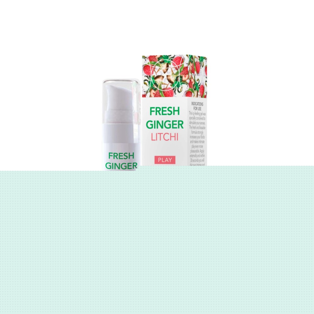 Стимулювальний гель EXSENS Kissable Fresh Ginger Litchi 15мл, можна для поцілунків, охолоджувальний - зображення 1