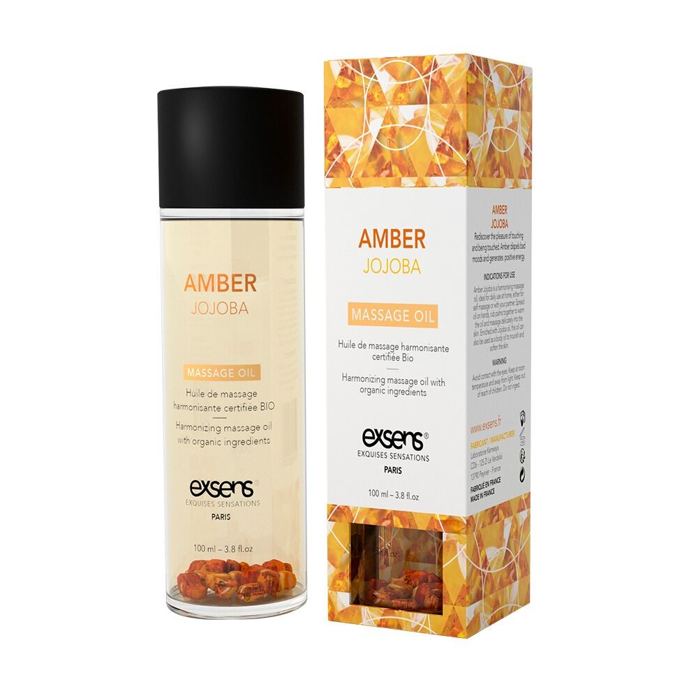 Масажна олія EXSENS Amber Jojoba (гармонізує, з бурштином) 100мл, натуральна - зображення 1