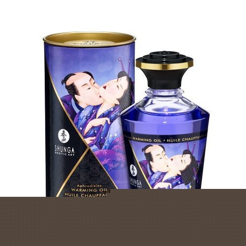 Розігрівальна олія Shunga Aphrodisiac Warming Oil – Exotic Fruits (100 мл) без цукру, смачна - зображення 1