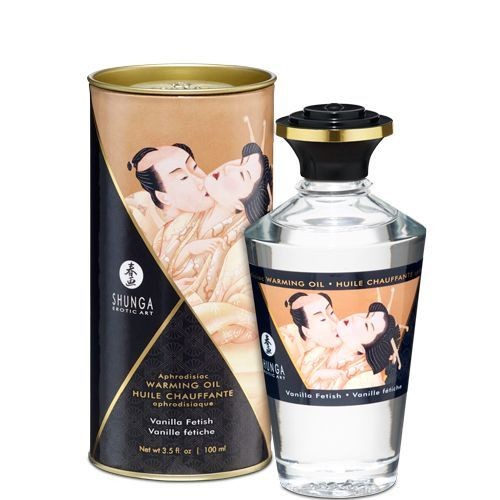 Розігрівальна олія Shunga Aphrodisiac Warming Oil – Vanilla Fetish (100 мл) без цукру, смачна - зображення 1