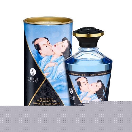 Розігрівальна олія Shunga Aphrodisiac Warming Oil – Coconut Thrills (100 мл) без цукру, смачна - зображення 1