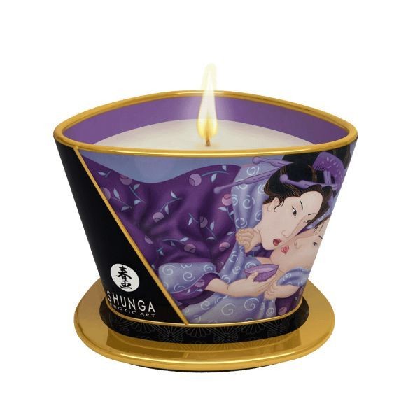 Масажна свічка Shunga Massage Candle – Exotic Fruits (170 мл) з афродизіаками - зображення 1