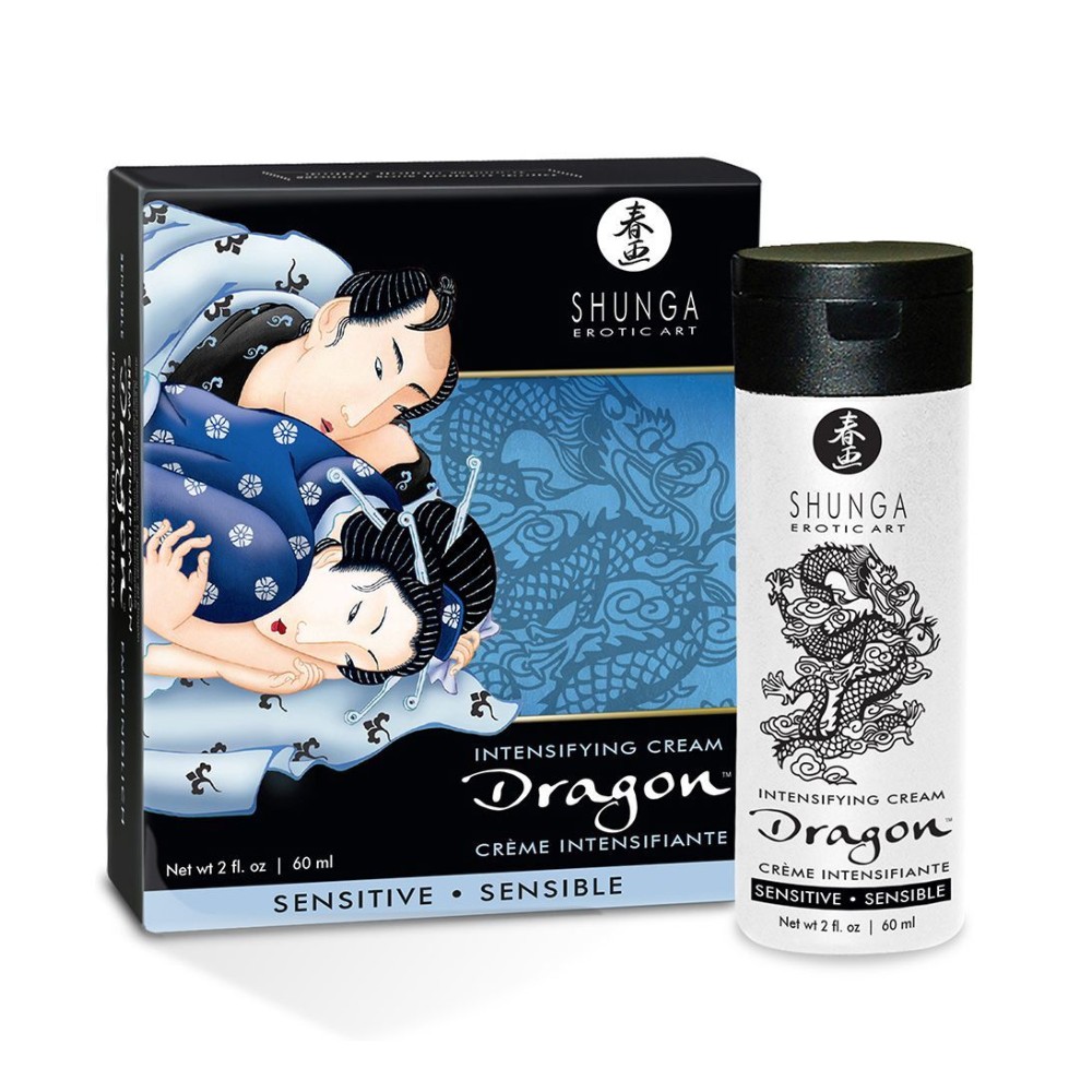 Стимулювальний крем для пар Shunga Dragon Cream SENSITIVE (60 мл) ніжніший ефект - зображення 1