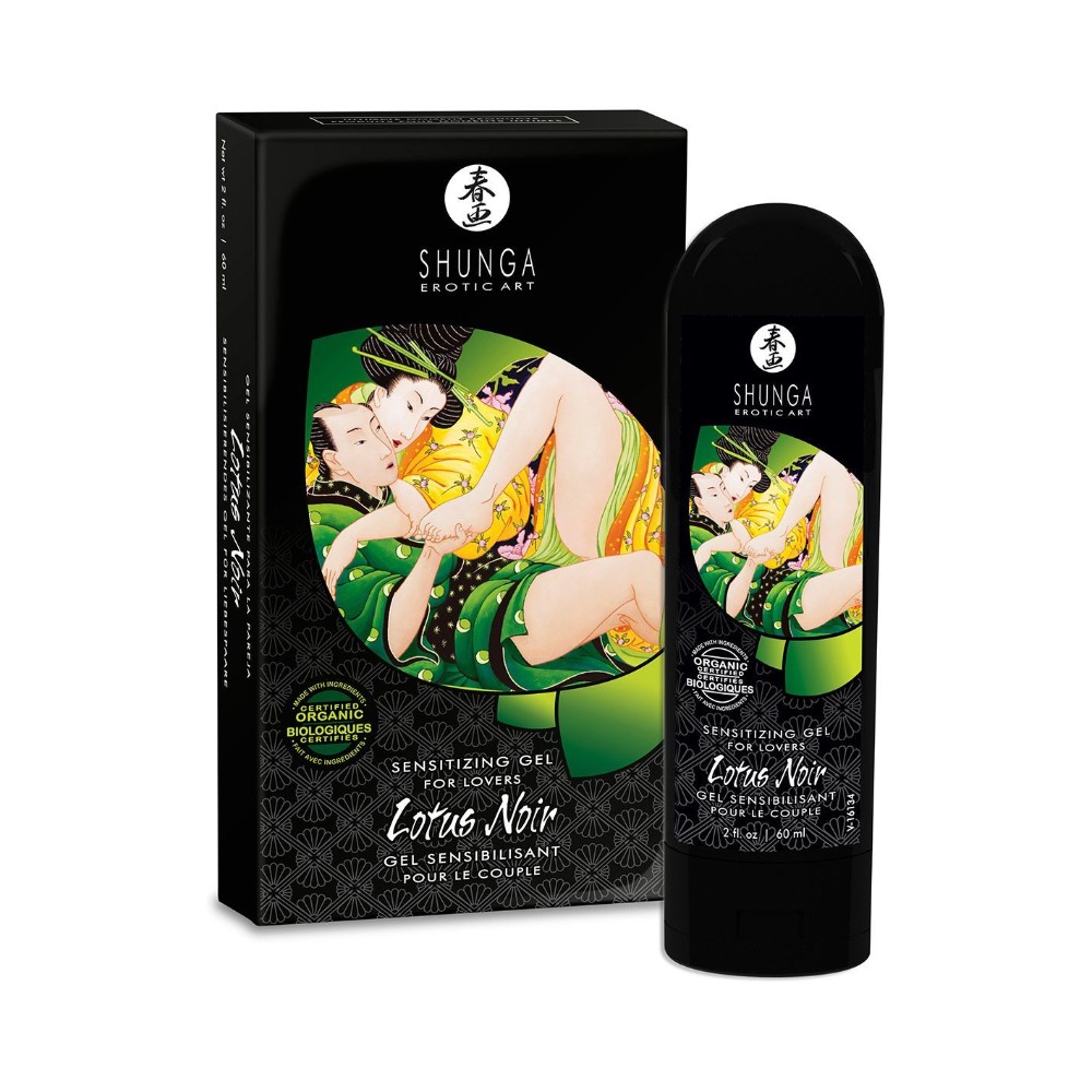 Збуджувальний гель для пар Shunga LOTUS NOIR (60 мл) з вітаміном Е та рослинним гліцерином - зображення 1