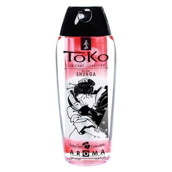 Лубрикант на водній основі Shunga Toko AROMA – Blazing Сherry (165 мл), не містить цукру - зображення 1