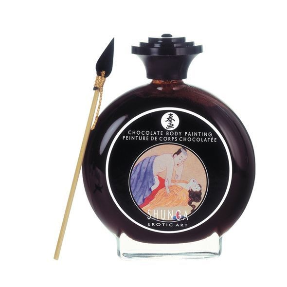 Фарба для тіла Shunga BODYPAINTING – Aphrodisiac chocolate (100 мл) без глютену та парабенів - зображення 1