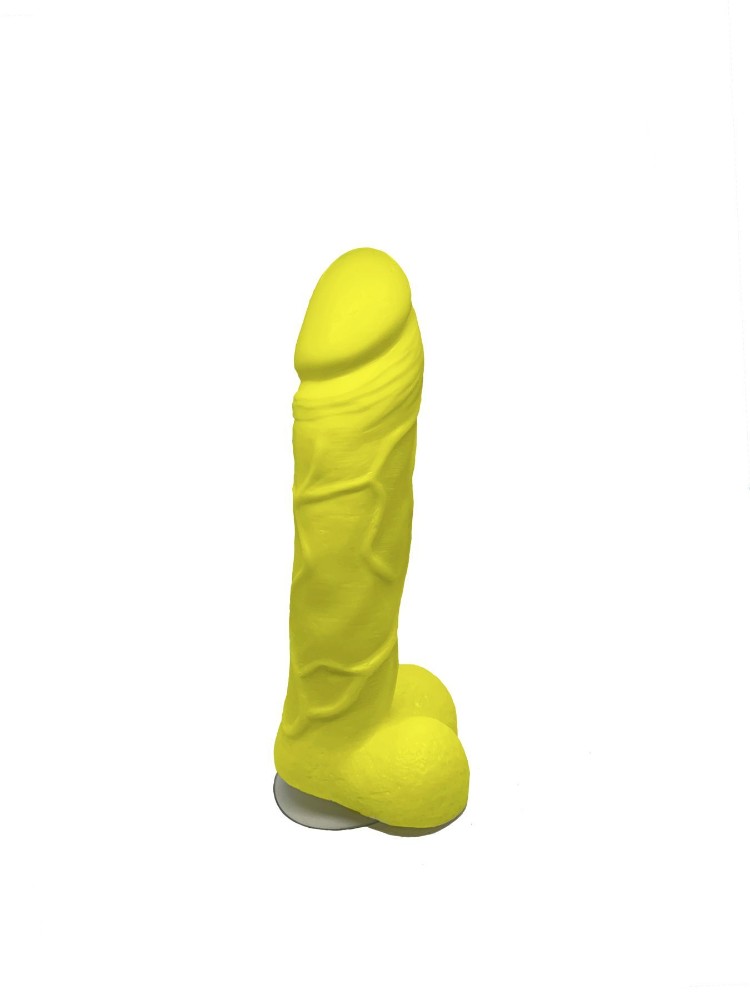 Мило у формі пеніса Чистий Кайф Yellow size L, крафтове мило-член, натуральне - зображення 1