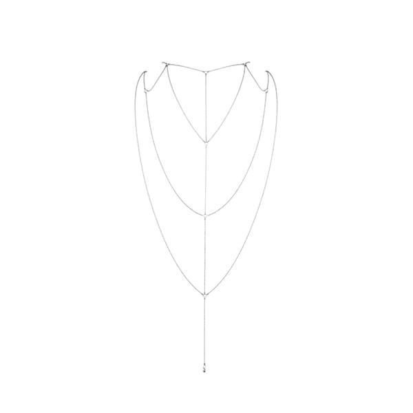 Ланцюжок для спини Bijoux Indiscrets Magnifique Back and Cleavage Chain - Silver, прикраса для тіла - зображення 1