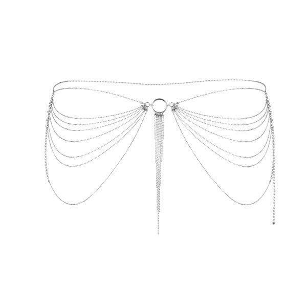 Ланцюжок трусики або ліф Bijoux Indiscrets Magnifique Waist Chain - silver, прикраса на тіло - зображення 1
