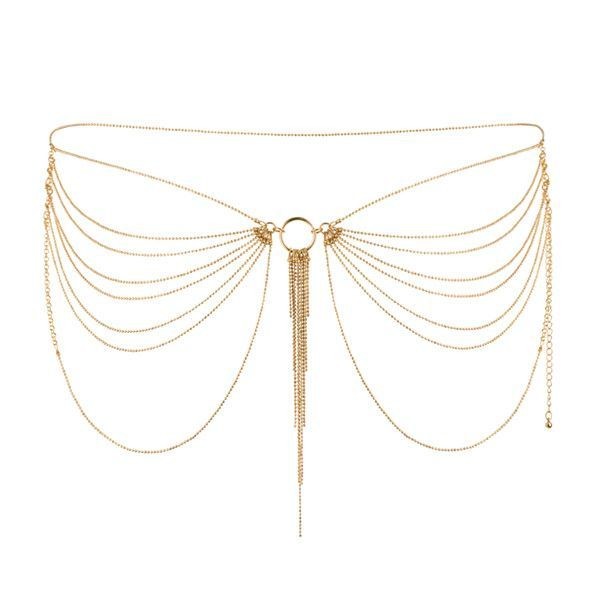 Ланцюжок на трусики або ліф Bijoux Indiscrets MAGNIFIQUE Waist Chain - Gold, прикраса на тіло - зображення 1