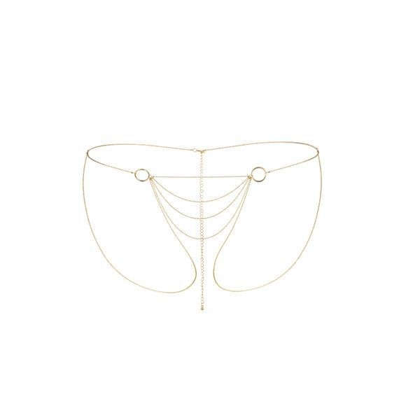 Ланцюжок-трусики Bijoux Indiscrets Magnifique Bikini Chain – Gold, прикраса для тіла - зображення 1
