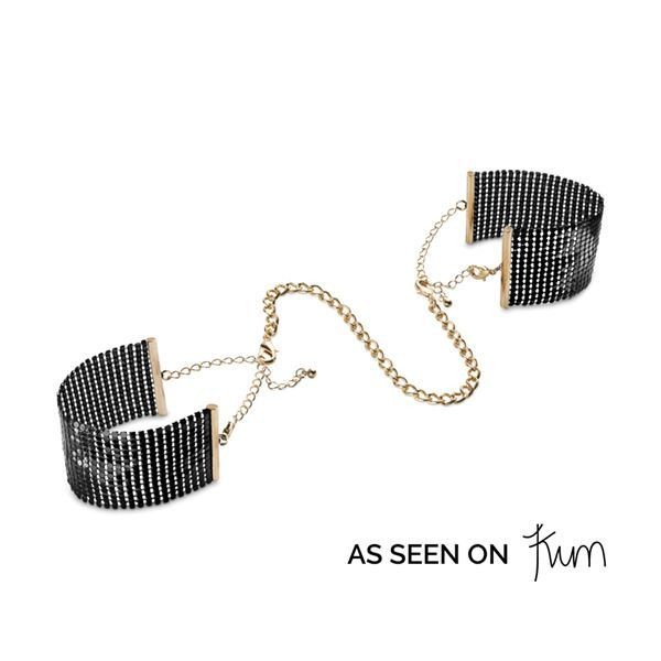 Наручники Bijoux Indiscrets Desir Metallique Handcuffs - Black, металеві, стильні браслети - зображення 1