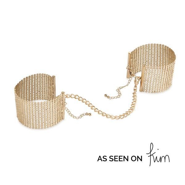 Наручники Bijoux Indiscrets Desir Metallique Handcuffs - Gold, металеві, стильні браслети - зображення 1