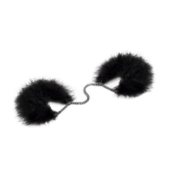Пухнасті наручники Bijoux Indiscrets Za za zu - feahter handcuffs, пір'яні, подарункове паковання - зображення 1