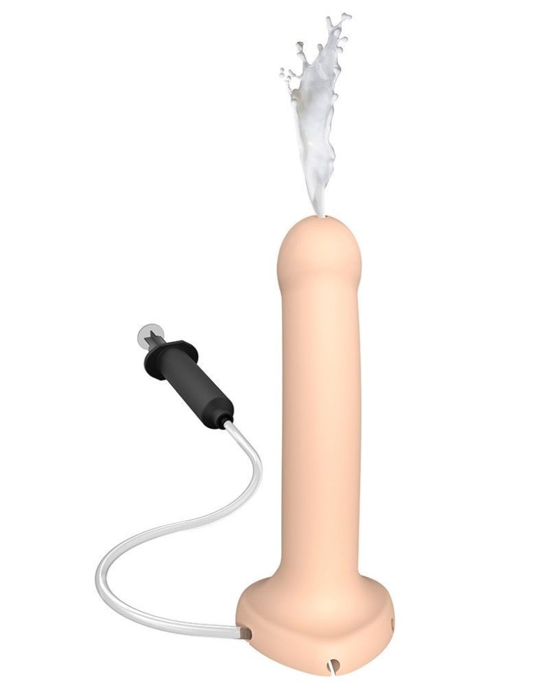 Фалоімітатор, що кінчає Strap-On-Me Dildo Cum Flesh, діаметр 3,6 см, силікон, насадка для страпону - зображення 1