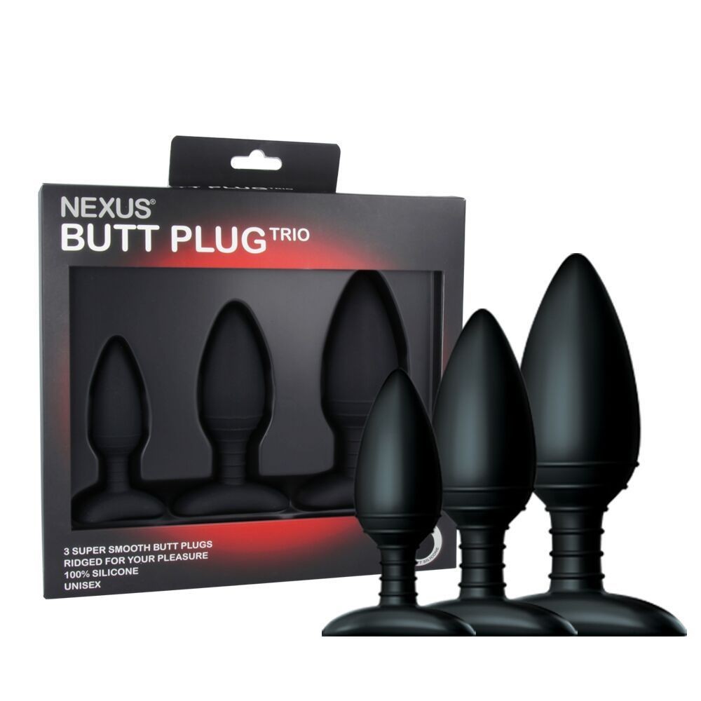 Набір анальних пробок Nexus Butt Plug Trio, макс. діаметр 3–4–5 см - зображення 1