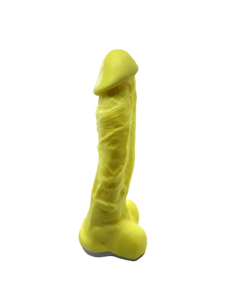 Мило у формі пеніса Чистий Кайф Yellow size XL, крафтове мило-член, натуральне - зображення 1