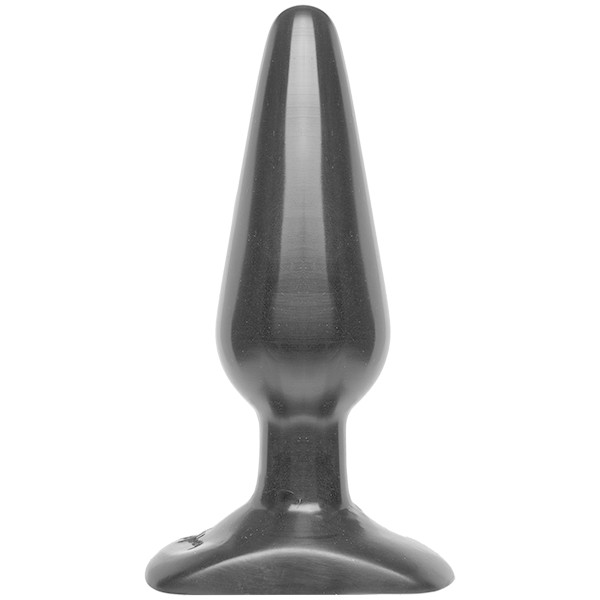 Анальна пробка Doc Johnson Smooth Classic Medium - Black, макс. діаметр 4,2 см - зображення 1