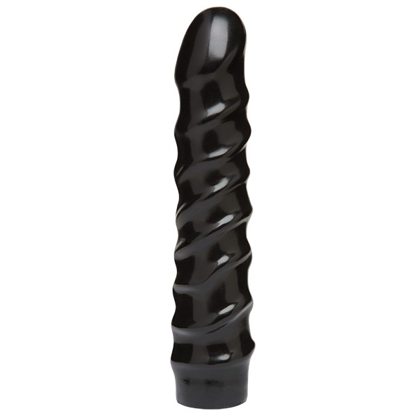 Дилдо Doc Johnson CodeBlack - 8 Inch Raging Vac-U-Lock із стимулювальним рельєфом, діаметр 3,8 см - зображення 1