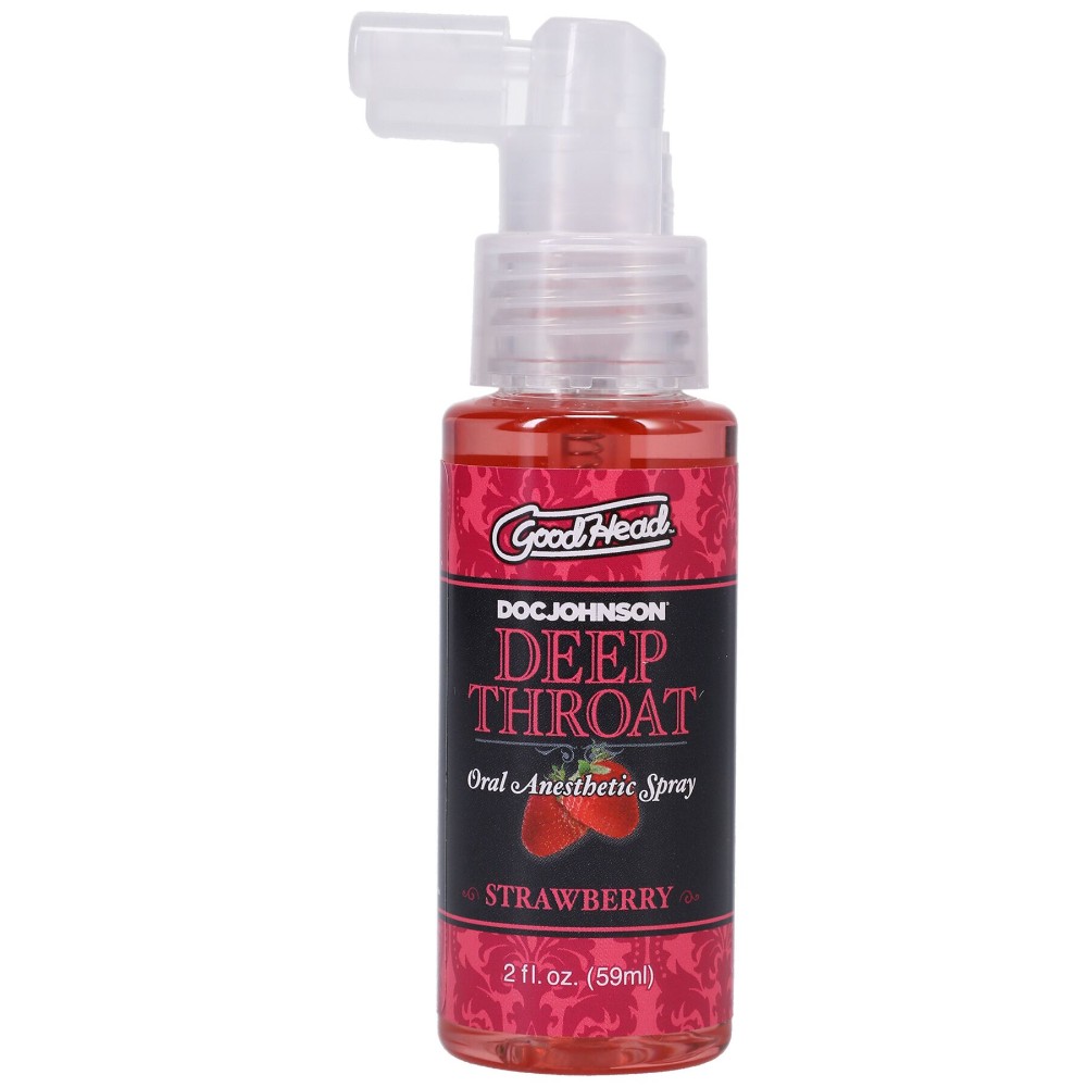 Спрей для мінету Doc Johnson GoodHead DeepThroat Spray - Sweet Strawberry 59 мл для глибокого мінету - зображення 1