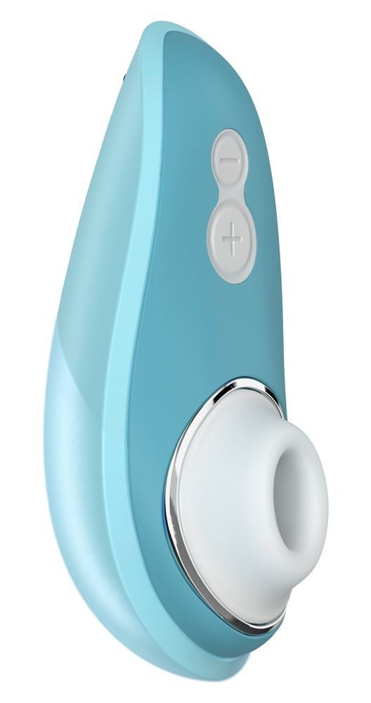 Вакуумний кліторальний стимулятор Womanizer Liberty Blue, магнітна кришка, 2 насадки - зображення 1