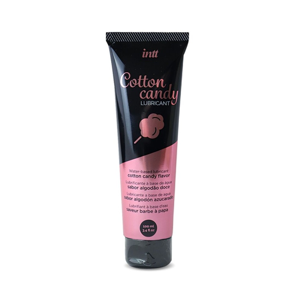 Лубрикант на водній основі Intt Cotton Candy (100 мл) смак солодка вата, густий та ковзний - зображення 1