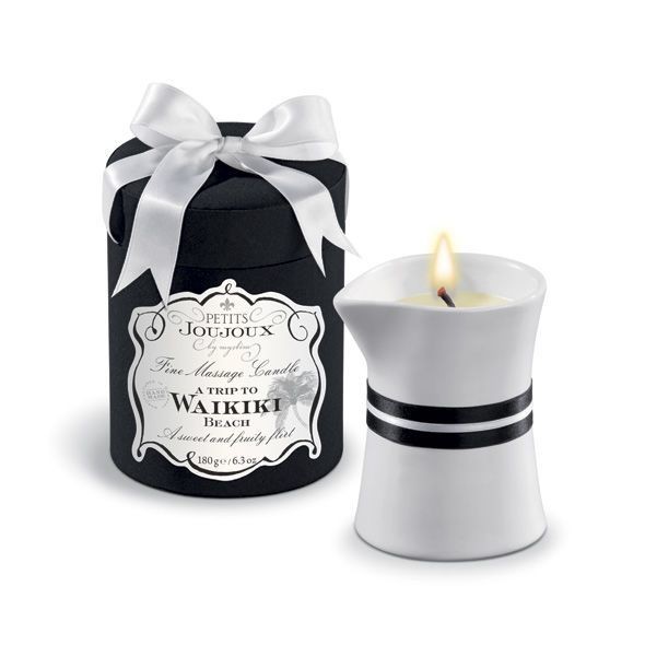 Масажна свічка Petits Joujoux - Waikiki Beach - Coconut and Pineapple (190 г) розкішна упаковка - зображення 1