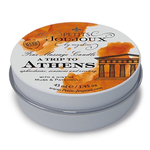 Масажна свічка Petits Joujoux - Athens - Musk and Patchouli (43 мл) з афродизіаками - зображення 1