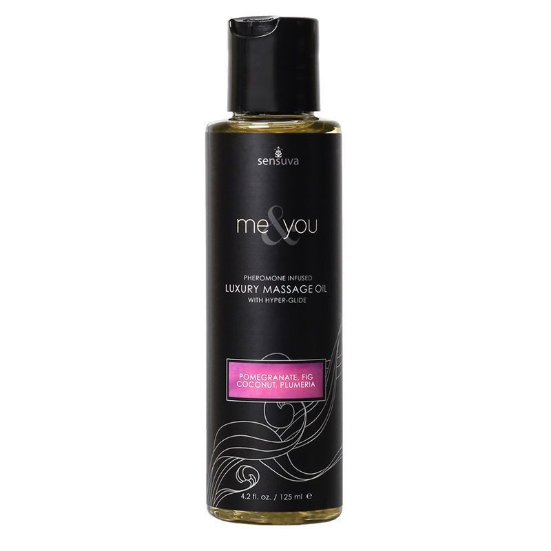 Масажна олія Sensuva Me&You Pomegranate, Fig, Coconut & Plumeria (125 мл) з феромонами - зображення 1