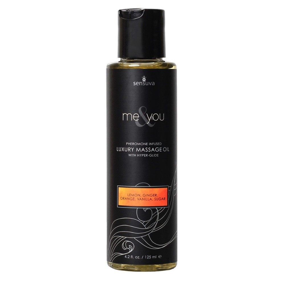 Масажна олія Sensuva Me&You Lemon, Ginger, Orange, Vanilla & Sugar (125 мл) із феромонами - зображення 1