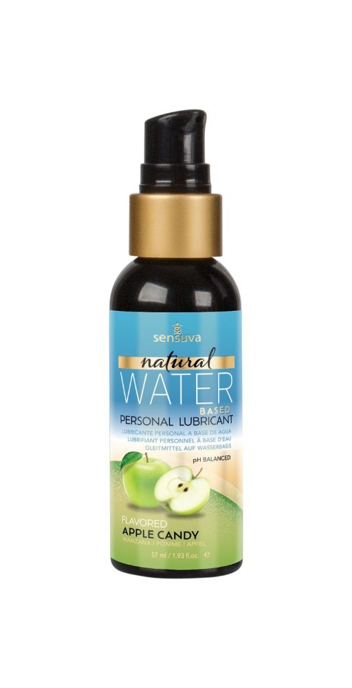 Змазка на водній основі Sensuva Natural Water-Based Apple Candy (57мл) без гліцерину та парабенів - зображення 1