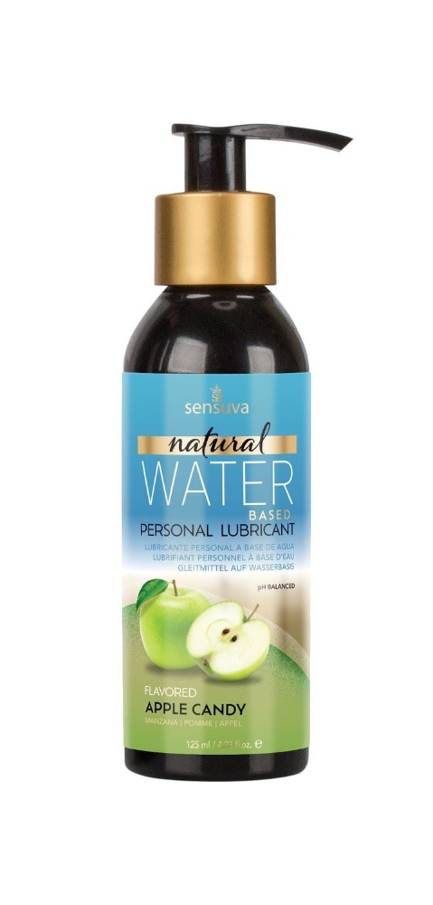 Змазка на водній основі Sensuva Natural Water-Based Apple Candy (125мл) без гліцерину та парабенів - зображення 1