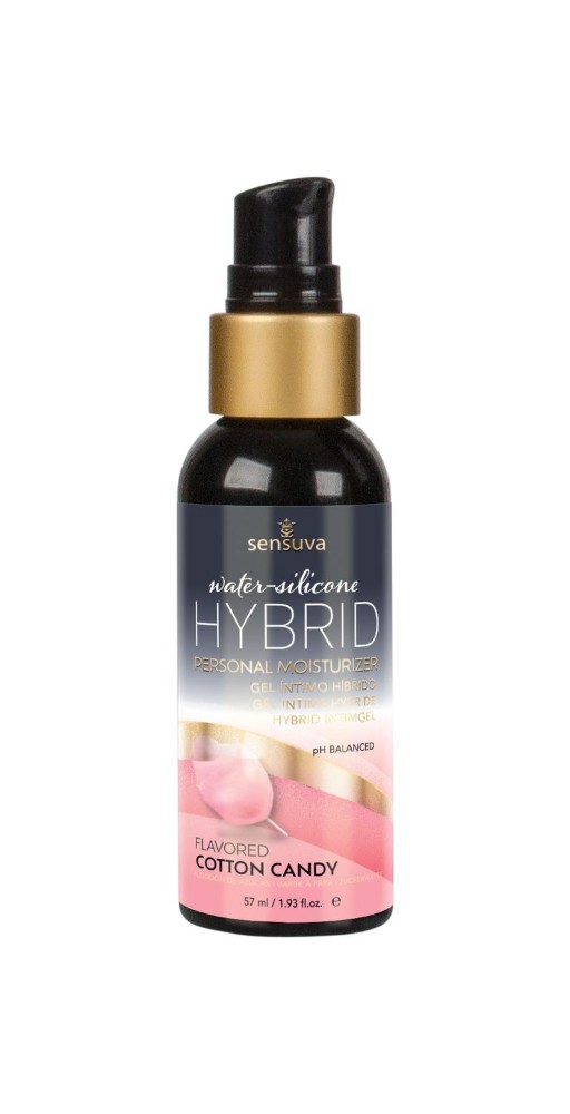 Змазка водно-силіконова Sensuva Hybrid Cotton Candy (57 мл) без цукру, можна для оральних пестощів - зображення 1