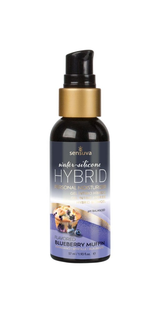 Змазка водно-силіконова Sensuva Hybrid Blueberry Muffin 57 мл без цукру, можна для оральних пестощів - зображення 1