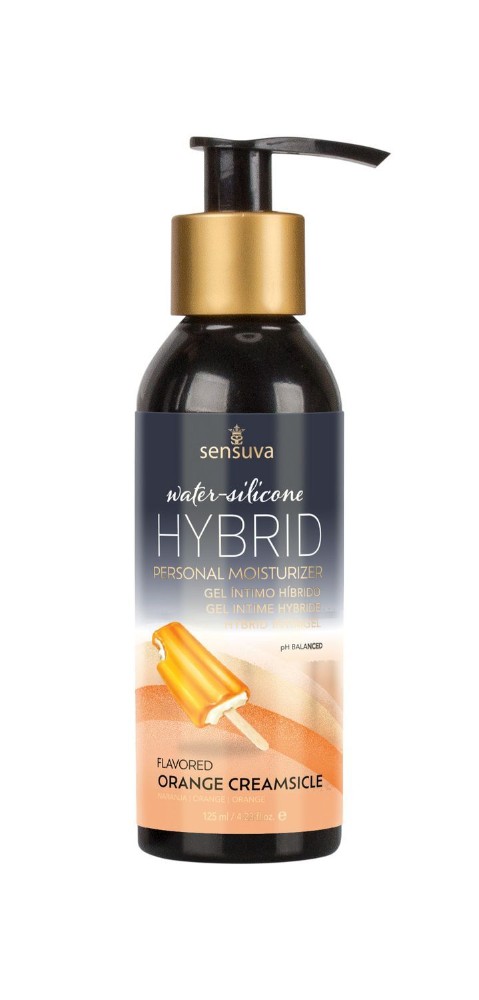 Змазка водно-силіконова Sensuva Hybrid Orange Creamsicle (125мл) без цукру, можна для оральних пестощів - зображення 1