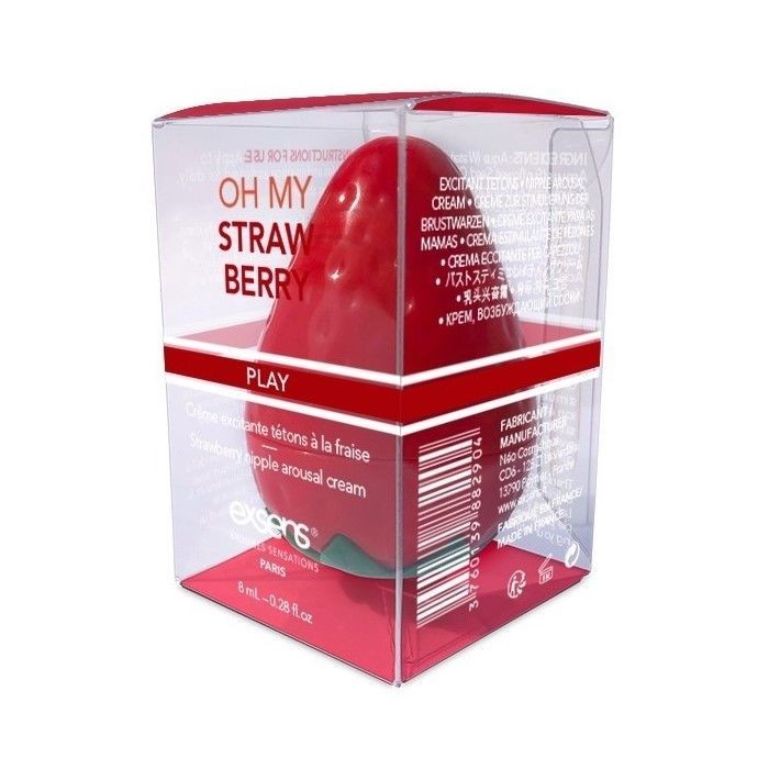 Збуджувальний крем для сосків EXSENS Oh My Strawberry (8 мл) з жожоба та олією ши, їстівний - зображення 1